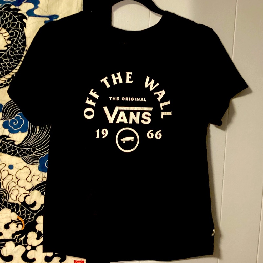 Women’s Vans ‘Off the Wall 1966’ Black Short Sleeve Tee Size Medium